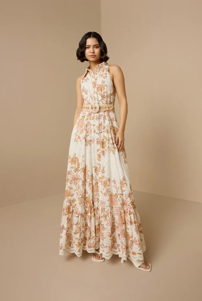 Hemant NiTi Long Shirt Dress W/Buckle Belt | Marina St Barth M