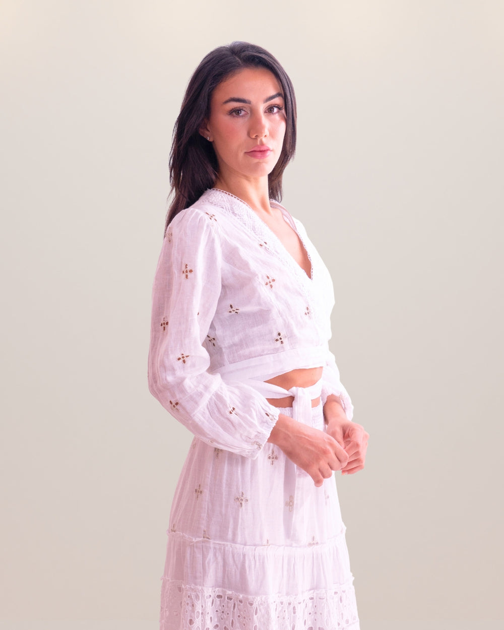 Lorenza Linen Top by Queen Moda from Marina St Barth