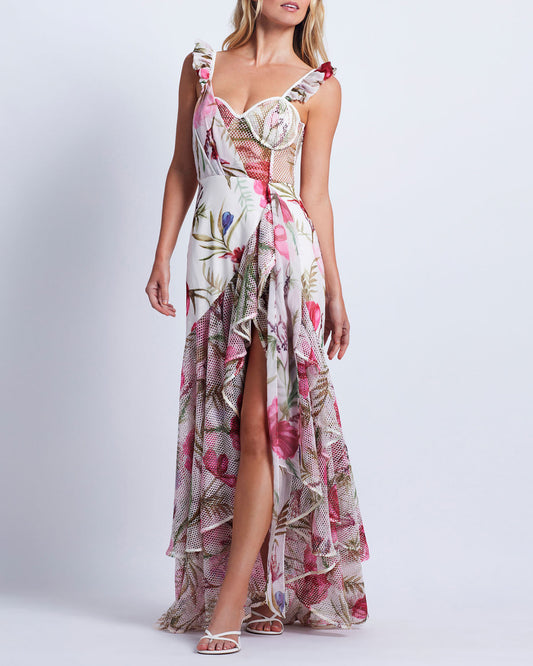 PatBo Viera Lace Bustier Maxi Dress - Premium Long Dresses from Marina St Barth - Just $895! Shop now at Marina St Barth