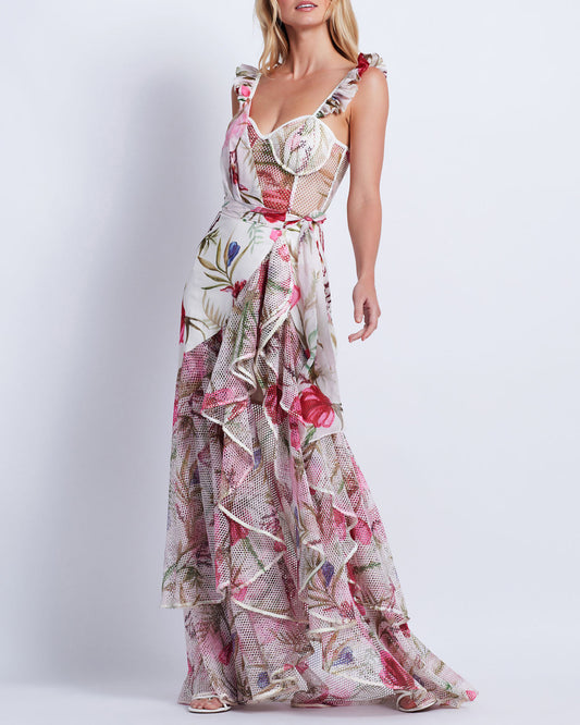 PatBo Viera Lace Bustier Maxi Dress - Premium Long Dresses from Marina St Barth - Just $895! Shop now at Marina St Barth