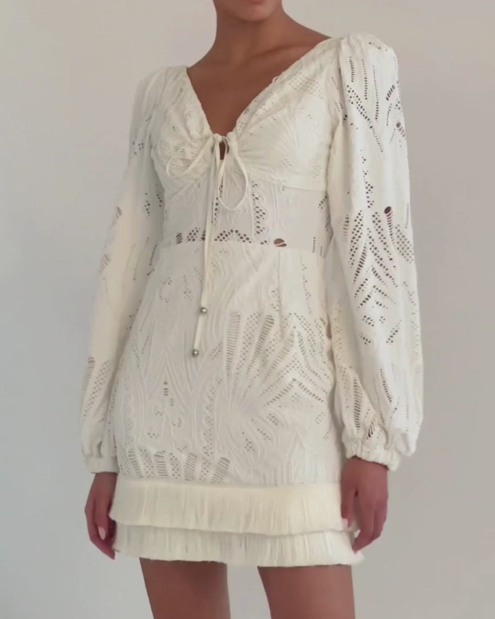 PatBo Long Sleeve Lace Mini Dress by PatBo from Marina St Barth