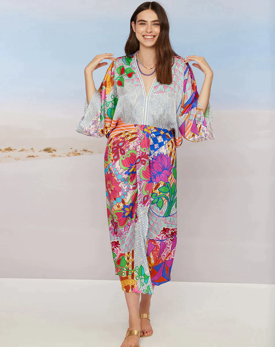 Me 369 Sophia Rangoli Kimono Dress by Me 369 from Marina St Barth