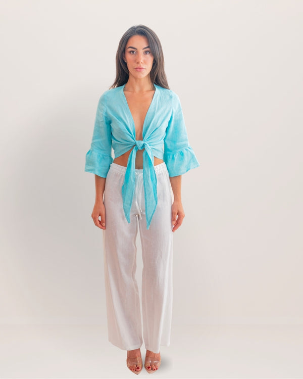 Bolero Nodo Centrale Linen Top by Marina St Barth from Marina St Barth
