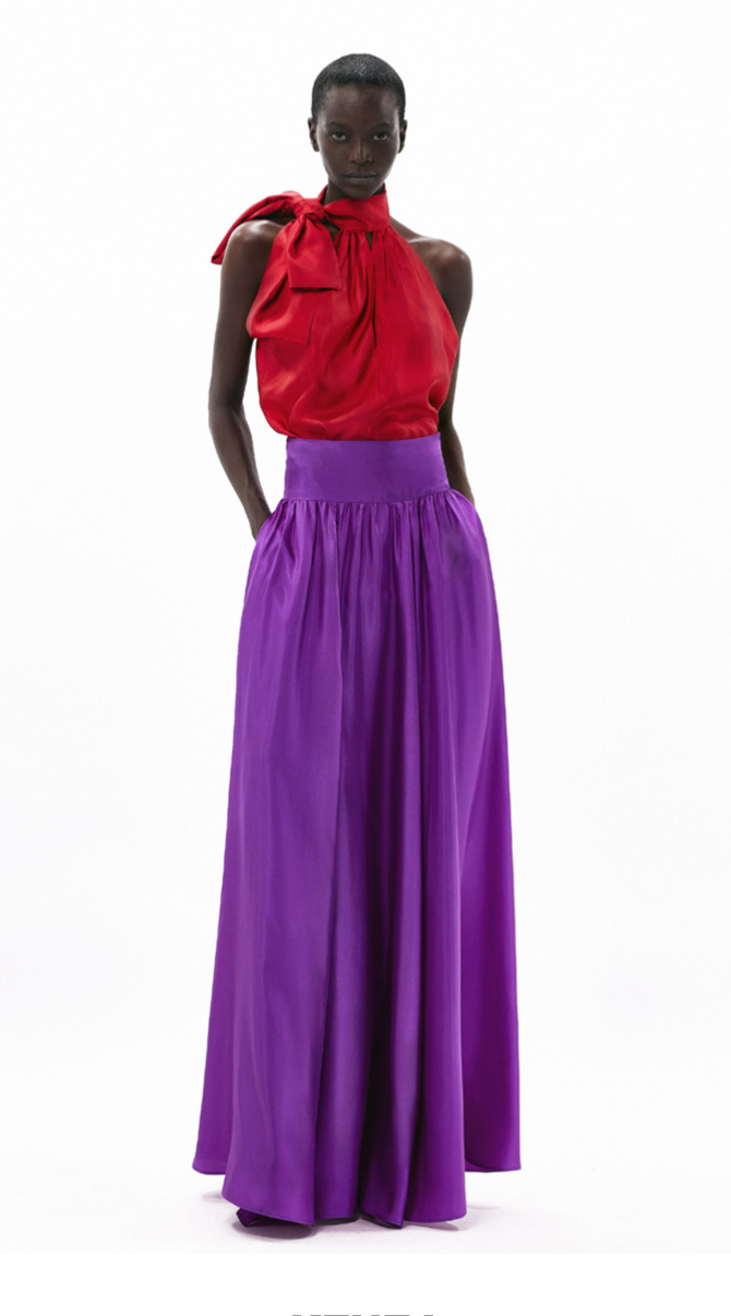 Long purple skirt hotsell