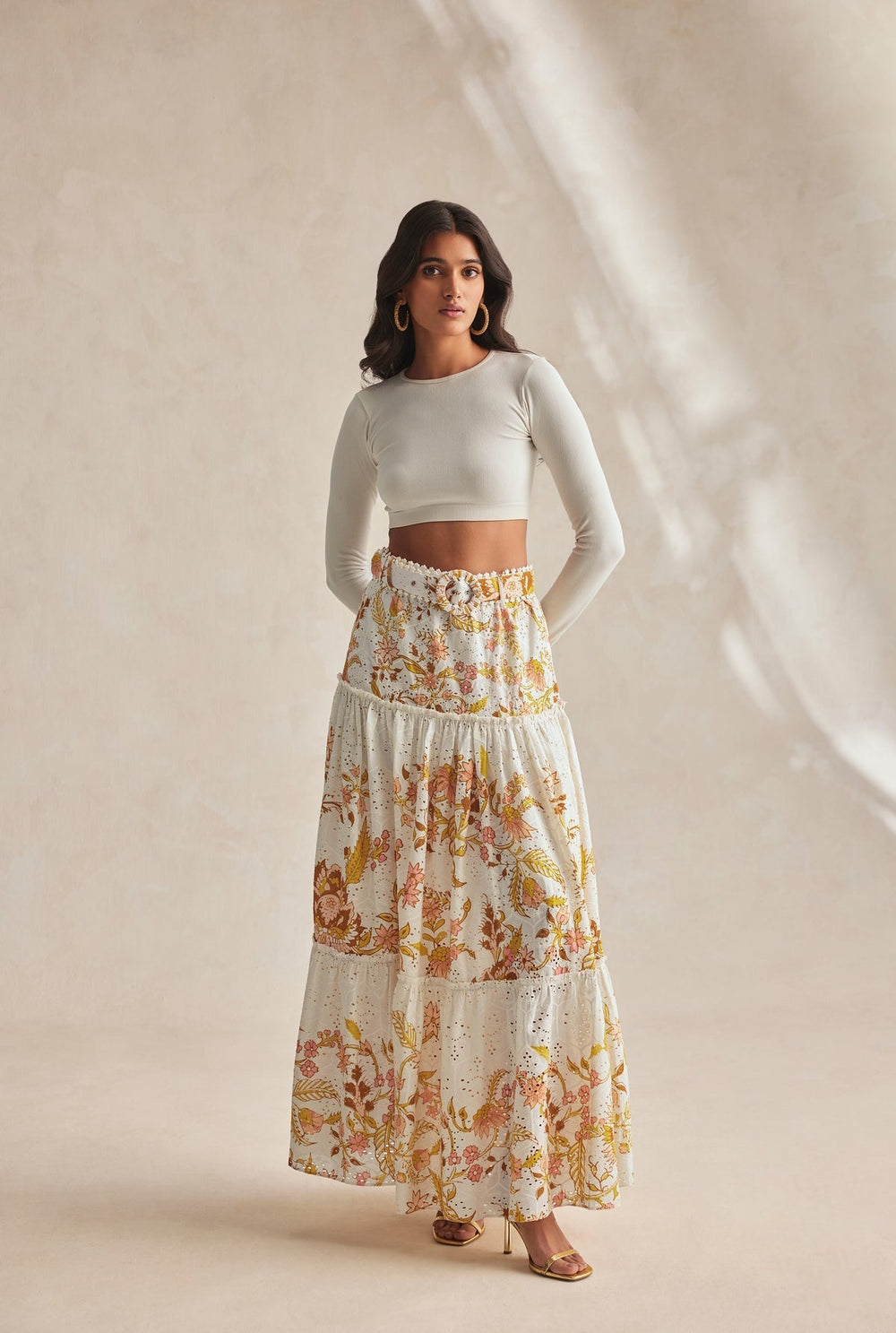 Hemant & Nandita  Tora Long Skirt by Hemant & Nandita from Marina St Barth