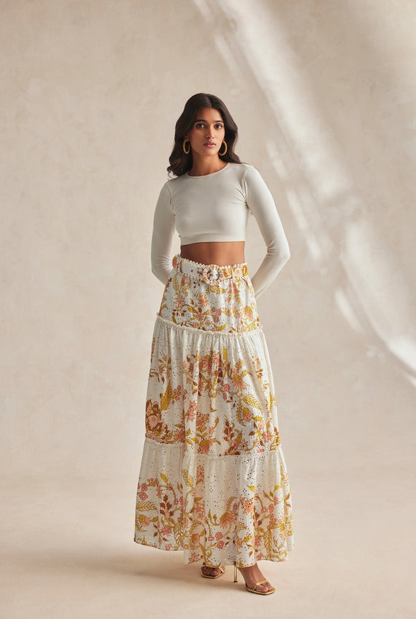 Hemant & Nandita  Tora Long Skirt by Hemant & Nandita from Marina St Barth