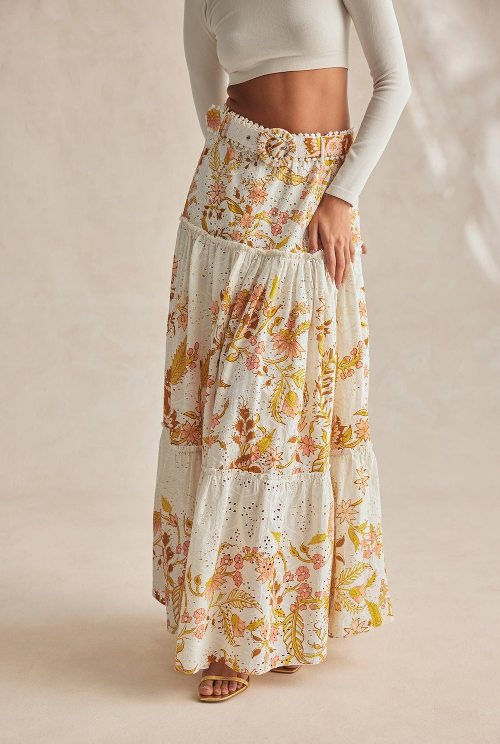 Hemant & Nandita  Tora Long Skirt by Hemant & Nandita from Marina St Barth