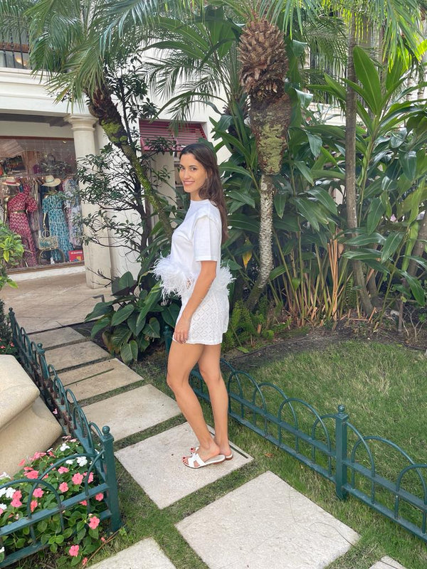 Marlea Feather Tee Shirt by Marlea from Marina St Barth