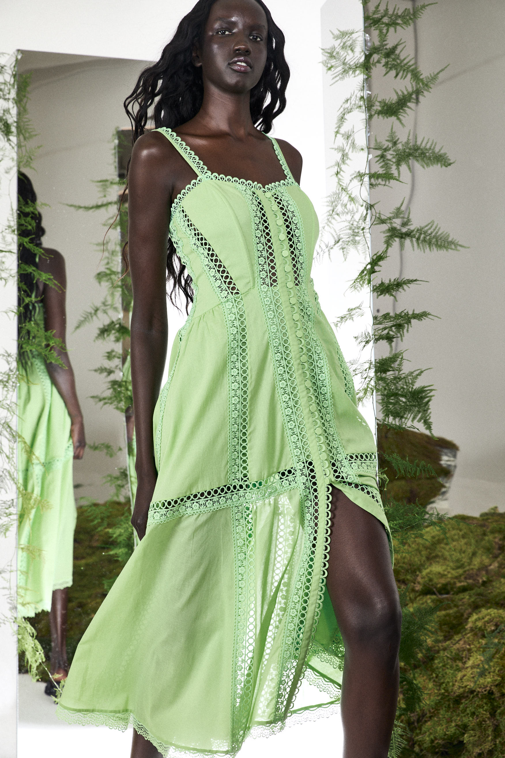 Charo Ruiz Long Dress Dafelle | Marina St Barth Green Washed / M Charo Ruiz Long Dress Dafelle | Marina St Barth Green Washed / M