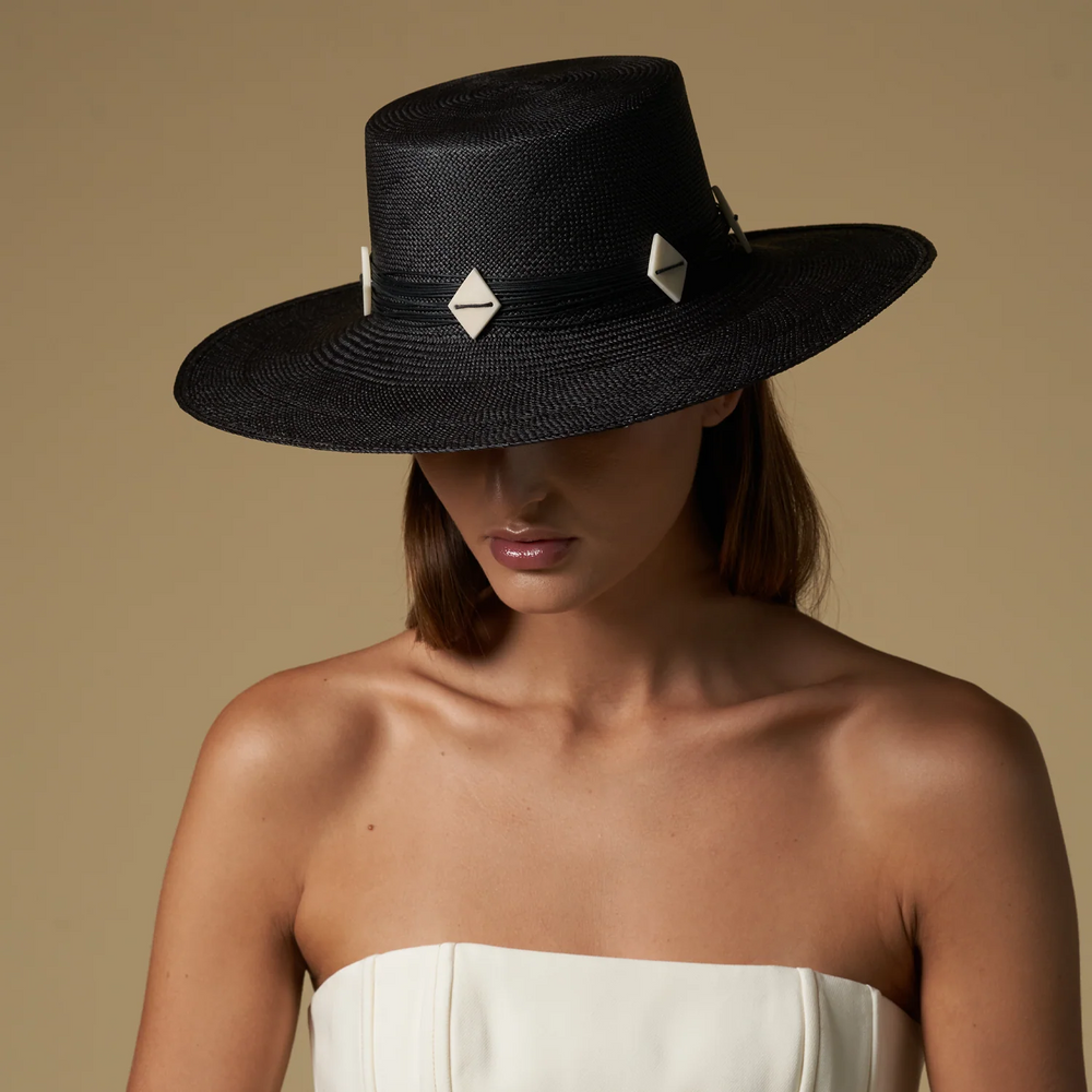 Ecuador Bianca Wide Brim Black