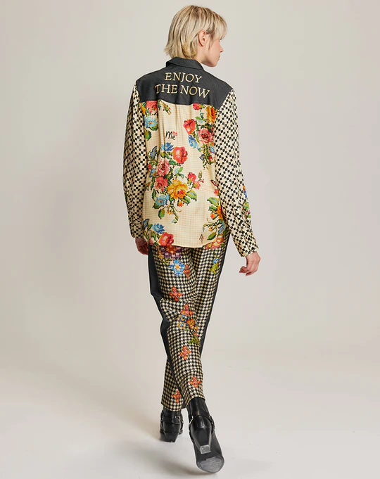 ME369 Ember Black Denim Track Pants