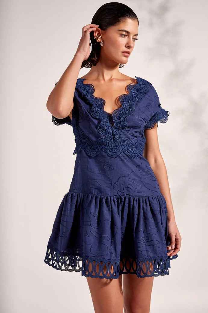 Waimari Moonlite Mini Dress Navy Waimari Moonlite Mini Dress Navy