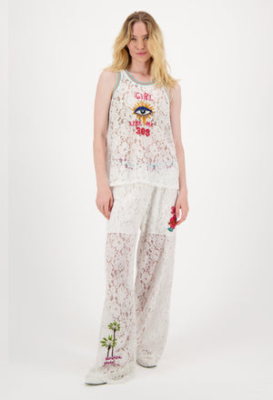 Me369 Maria Lace Tank Top by Me 369 from Marina St Barth