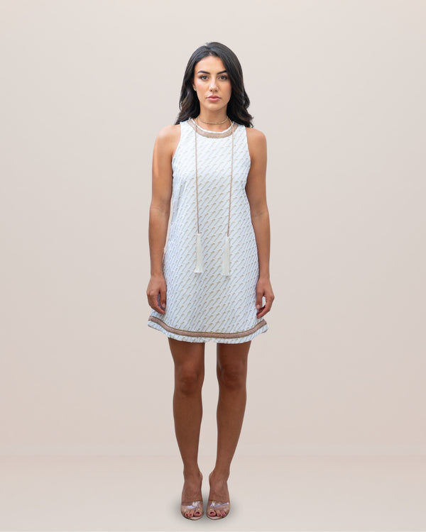 White Gold Short Dress by Pho Firenze from Marina St Barth