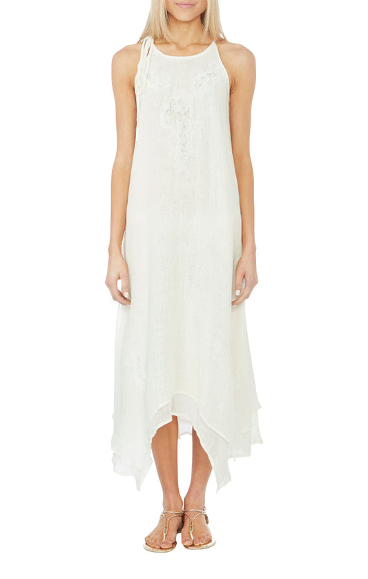 Hamlet White Linen Lace - Premium Long dress from Marina St Barth - Just $415.00! Shop now at Marina St Barth