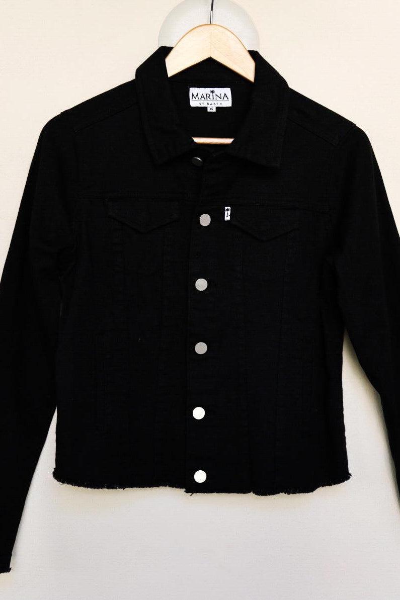 Black Denim Jacket with silk - Premium Top from Marina St. Barth - Just $345.00! Shop now at Marina St Barth
