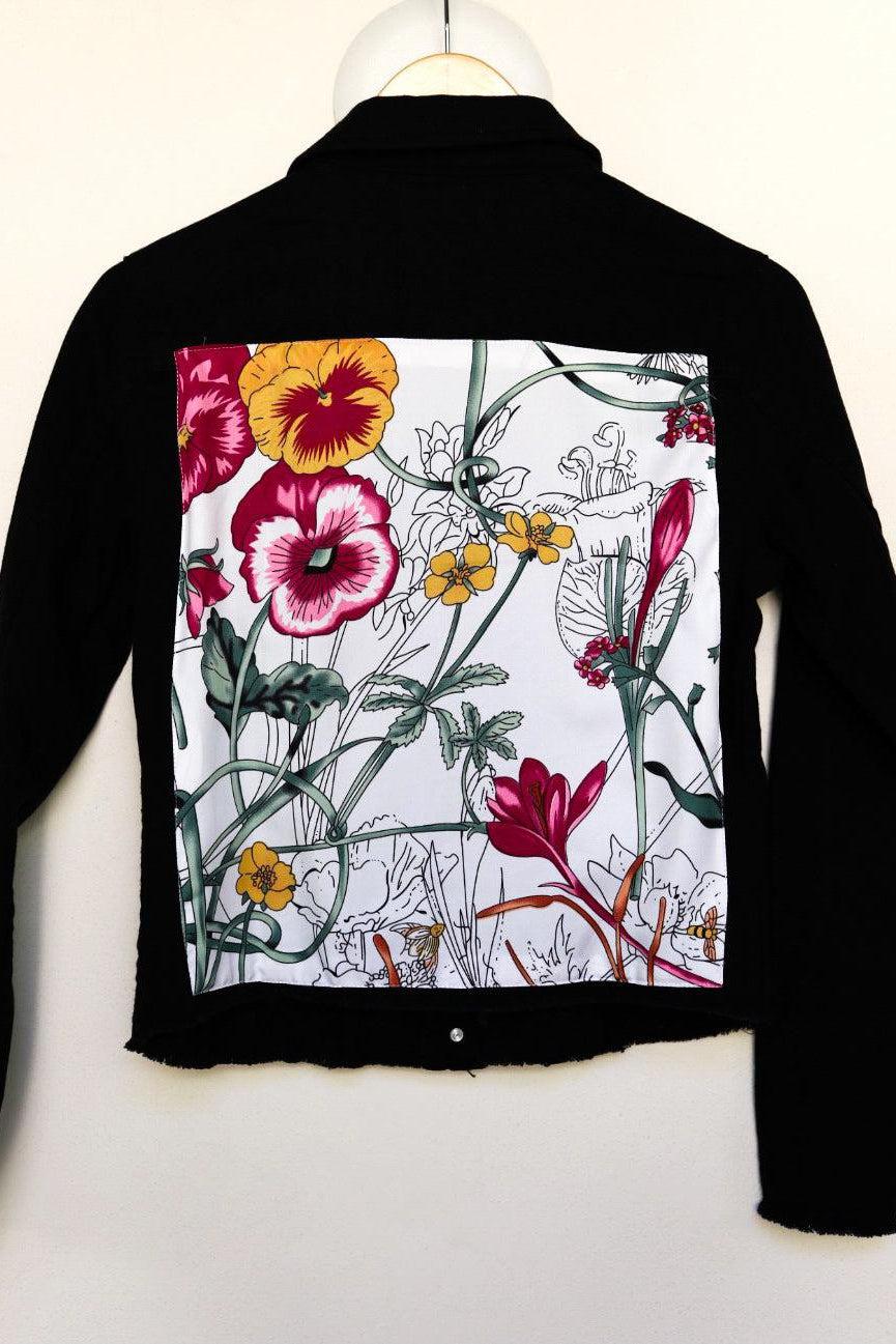 Black Denim Jacket with silk - Premium Top from Marina St. Barth - Just $345.00! Shop now at Marina St Barth