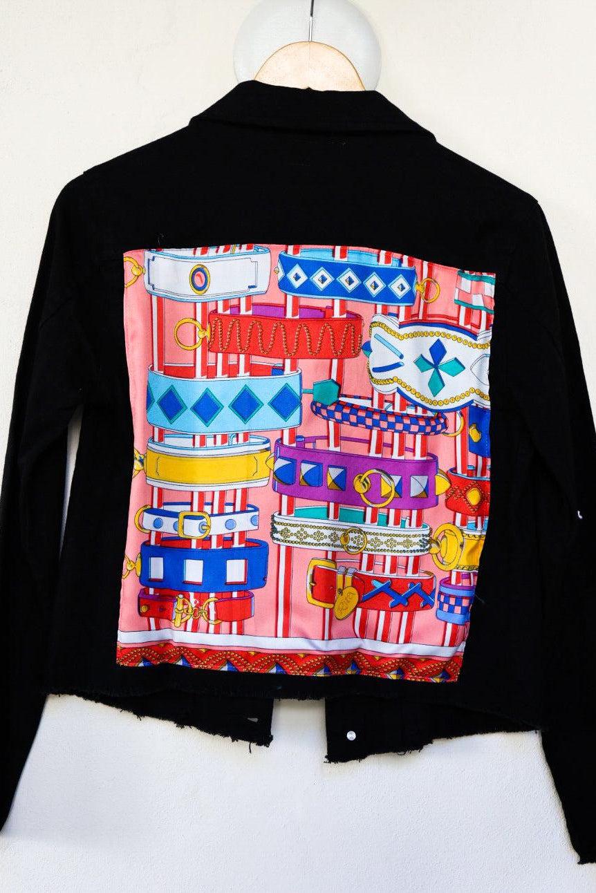 Black Denim Jacket with silk - Premium Top from Marina St. Barth - Just $345.00! Shop now at Marina St Barth