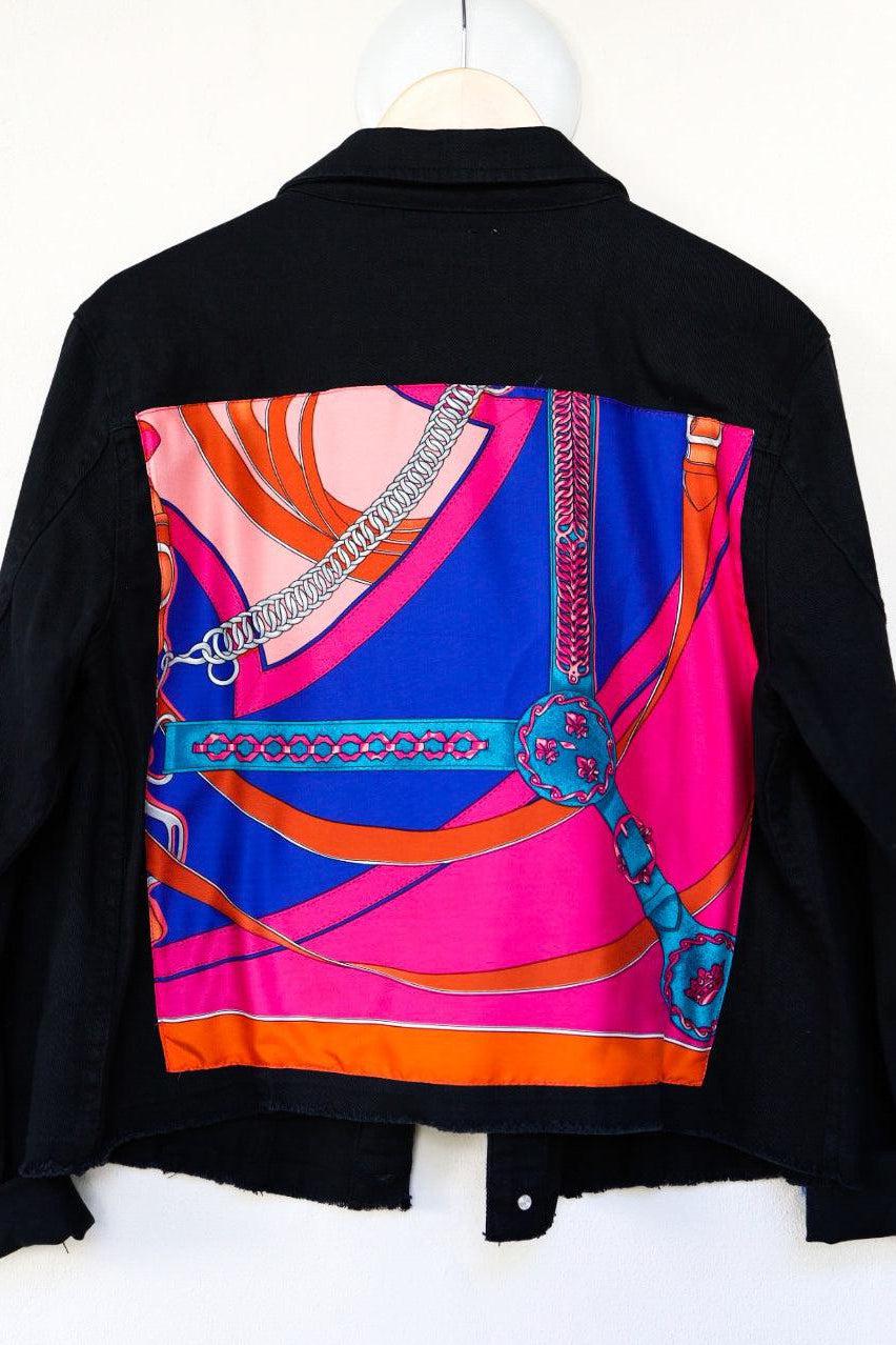 Black Denim Jacket with silk - Premium Top from Marina St. Barth - Just $345.00! Shop now at Marina St Barth