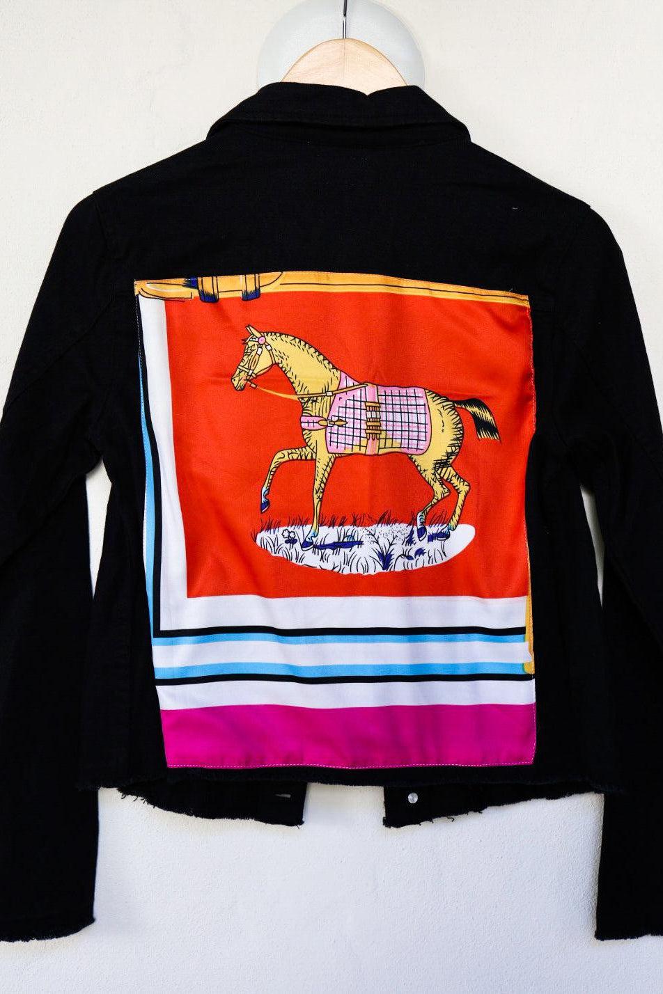 Black Denim Jacket with silk - Premium Top from Marina St. Barth - Just $345.00! Shop now at Marina St Barth