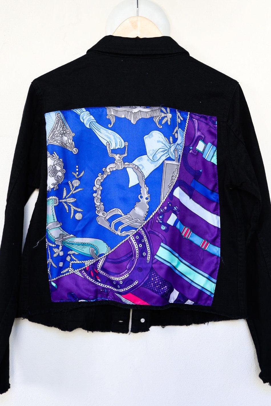 Black Denim Jacket with silk - Premium Top from Marina St. Barth - Just $345.00! Shop now at Marina St Barth