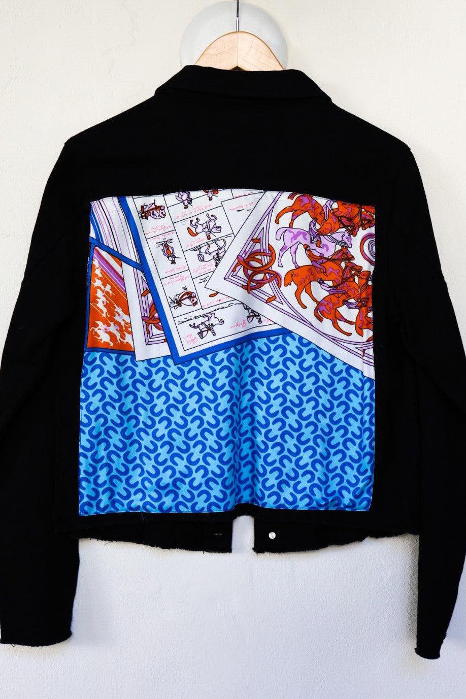 Black Denim Jacket with silk - Premium Top from Marina St. Barth - Just $345.00! Shop now at Marina St Barth