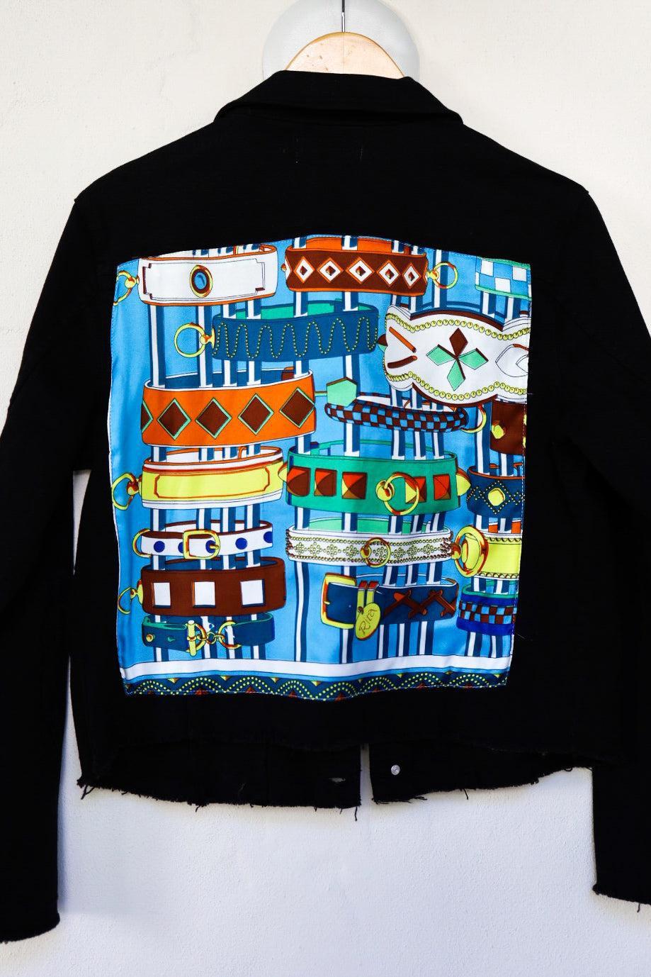 Black Denim Jacket with silk - Premium Top from Marina St. Barth - Just $345.00! Shop now at Marina St Barth
