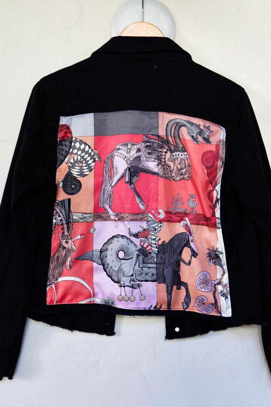 Black Denim Jacket with silk - Premium Top from Marina St. Barth - Just $345.00! Shop now at Marina St Barth