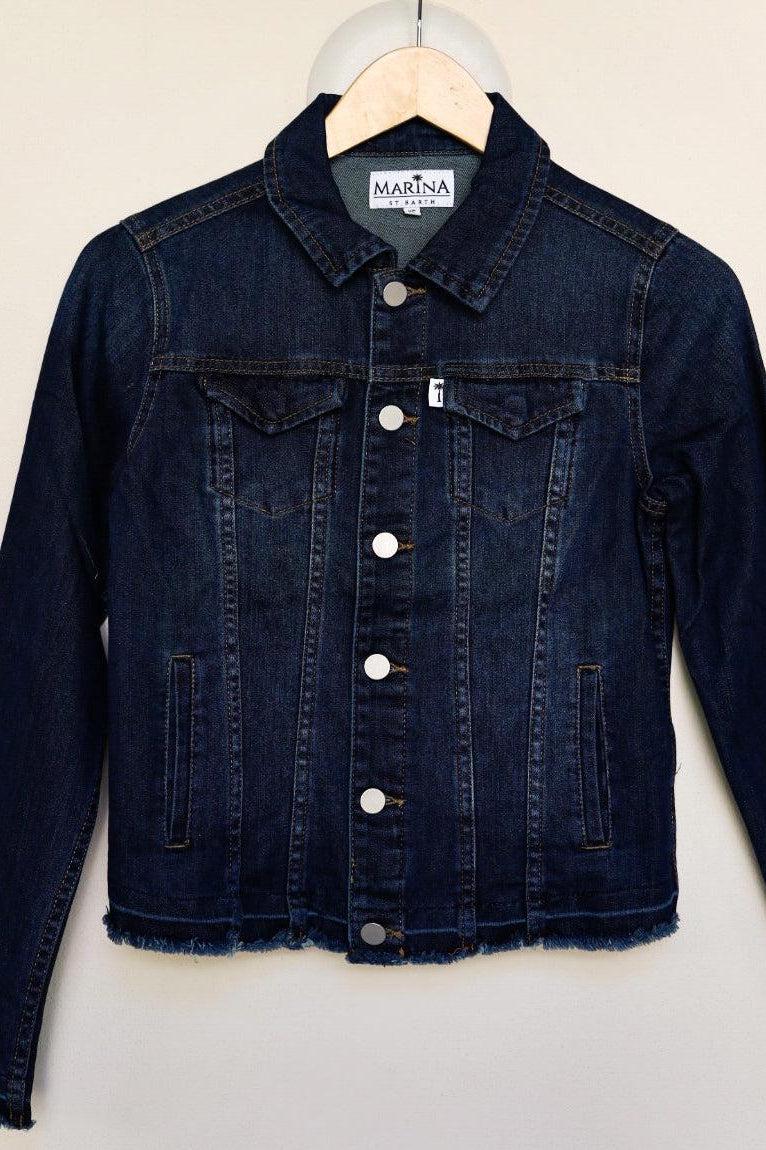 Dark Denim Jacket with Silk - Premium Coats & Jackets from Marina St. Barth - Just $345.00! Shop now at Marina St Barth
