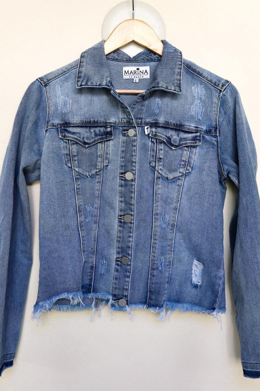 Light Denim Jacket with Silk - Premium Coats & Jackets from Marina St. Barth - Just $345.00! Shop now at Marina St Barth