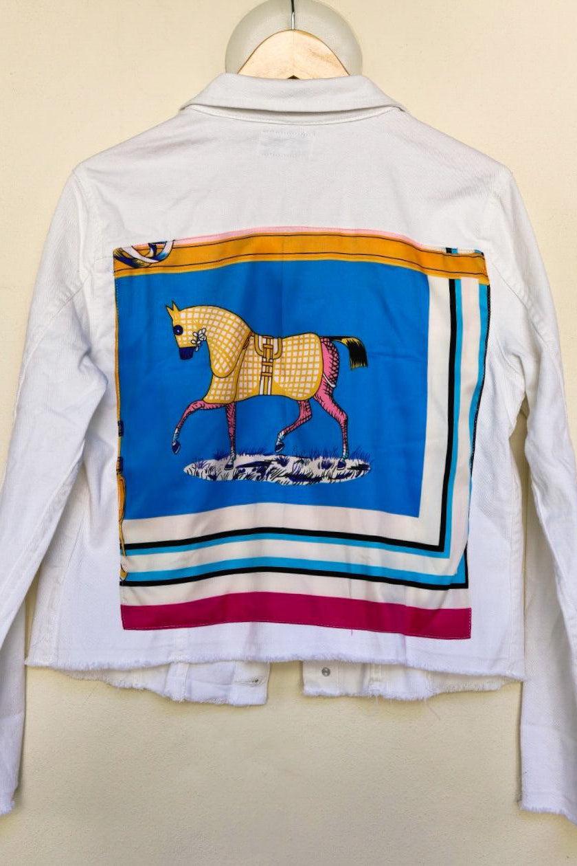 White Denim Jacket with Silk - Premium Coats & Jackets from Marina St. Barth - Just $345.00! Shop now at Marina St Barth