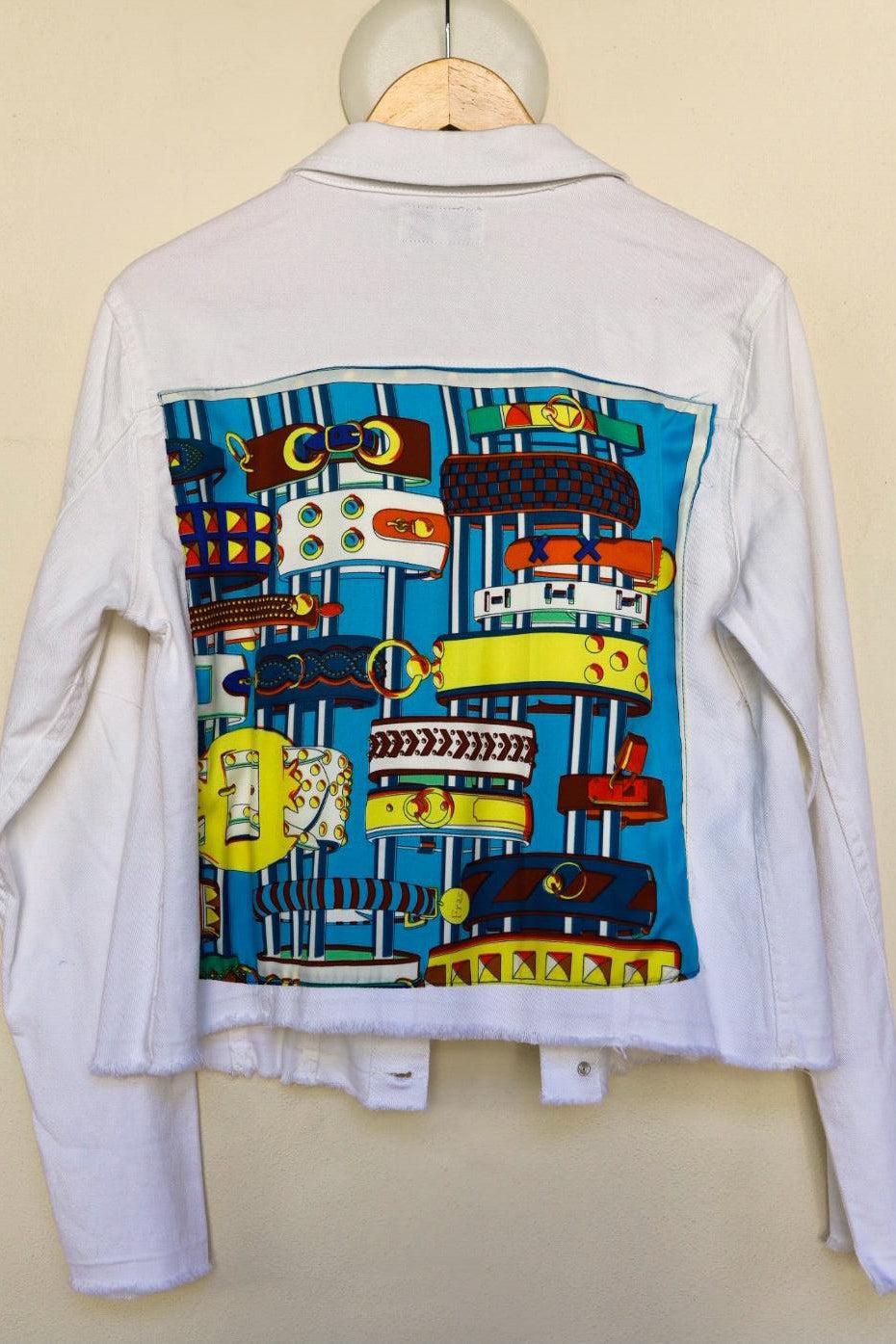 White Denim Jacket with Silk - Premium Coats & Jackets from Marina St. Barth - Just $345.00! Shop now at Marina St Barth