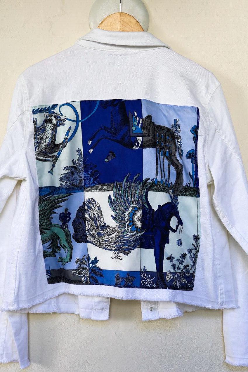 White Denim Jacket with Silk - Premium Coats & Jackets from Marina St. Barth - Just $345.00! Shop now at Marina St Barth