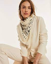 Kujten Hashiko Printed Cashmere Bandana - Premium from Marina St Barth - Just $299.00! Shop now at Marina St Barth