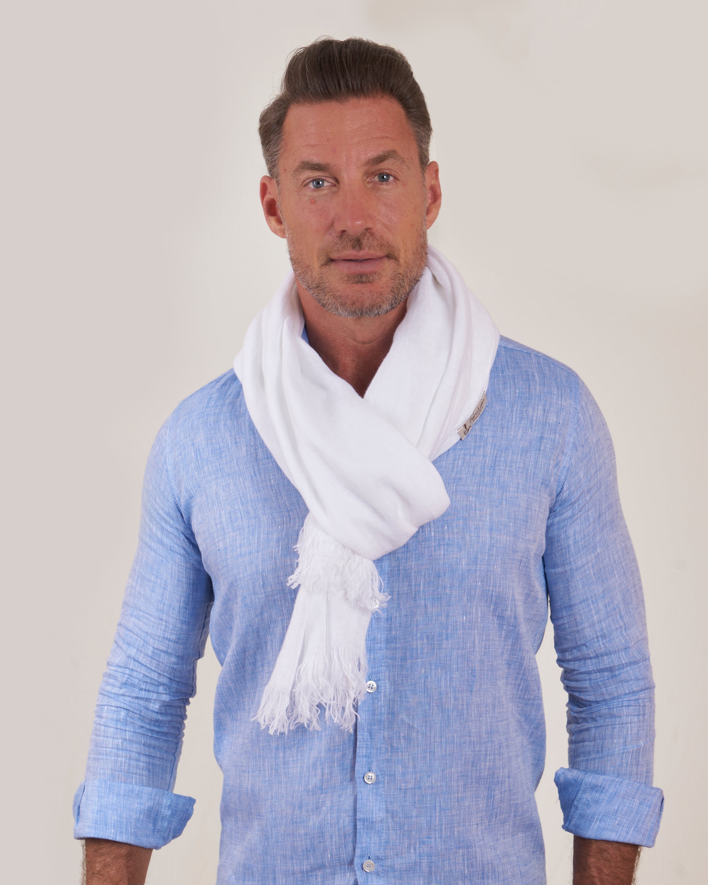 Men’s scarves from Marina St. Barth – lightweight layers with effortless coastal sophistication