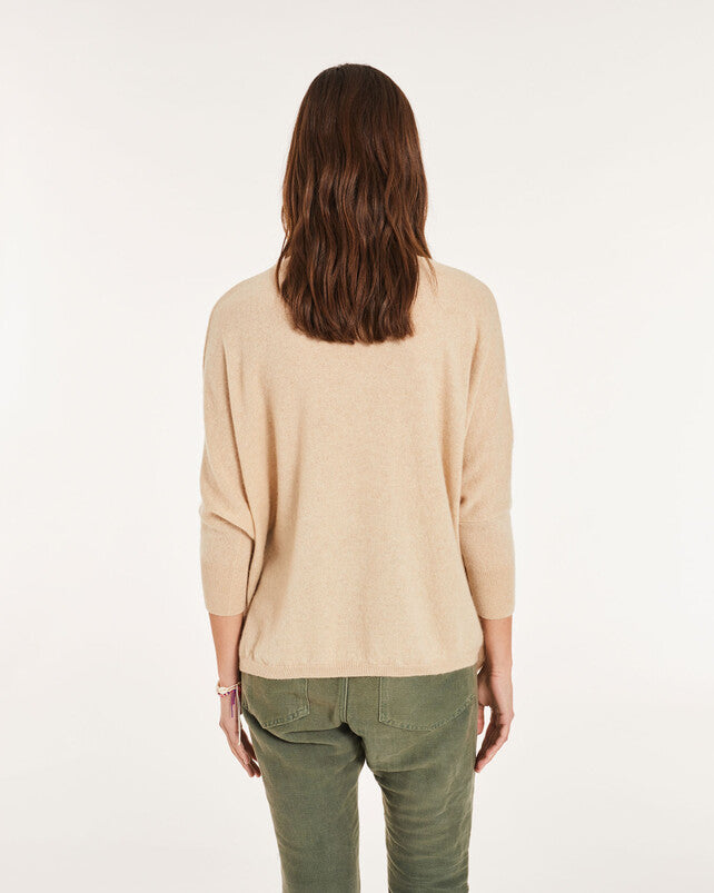 Kujten Minie Cashmere Oversized Sweater V Neck | Marina St Barth