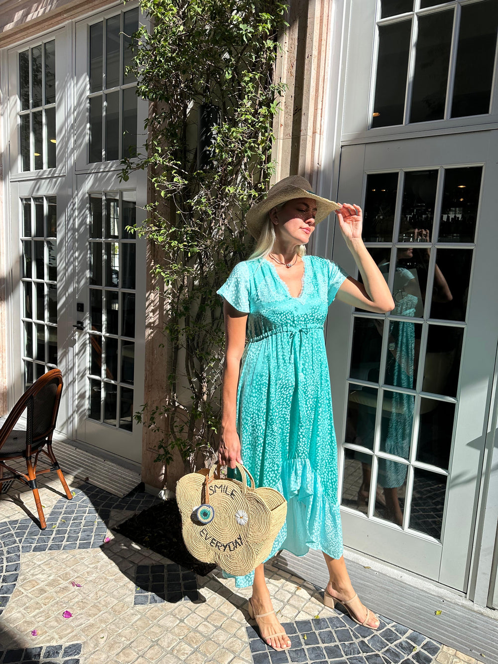 Vanita Rosa Mandy Long Dress in Silk Heart