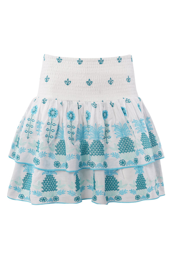 Paulina Skirt Aqua Pineapple by Marlea from Marina St Barth