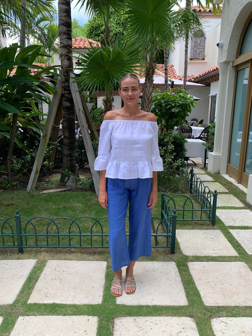 Bolero El Scollo Linen Top by Marina St Barth from Marina St Barth