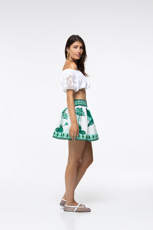 Pia Skirt Green Parrot