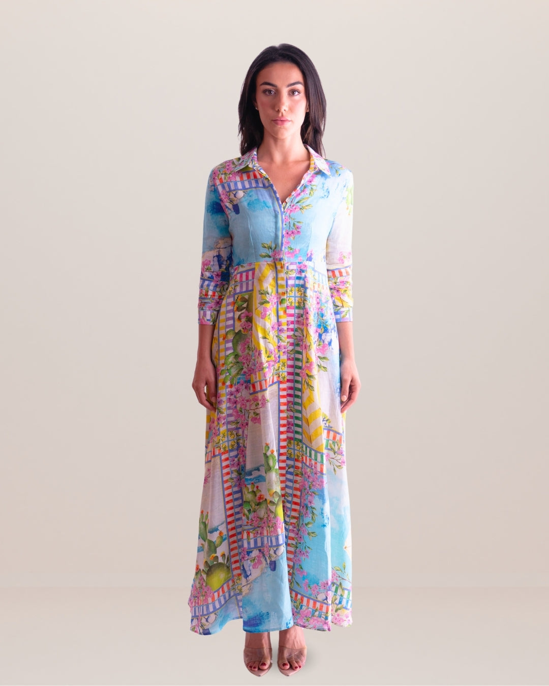 Shirt Dress New Style Linen - Premium Long Dresses from Marina St Barth - Just $450! Shop now at Marina St Barth