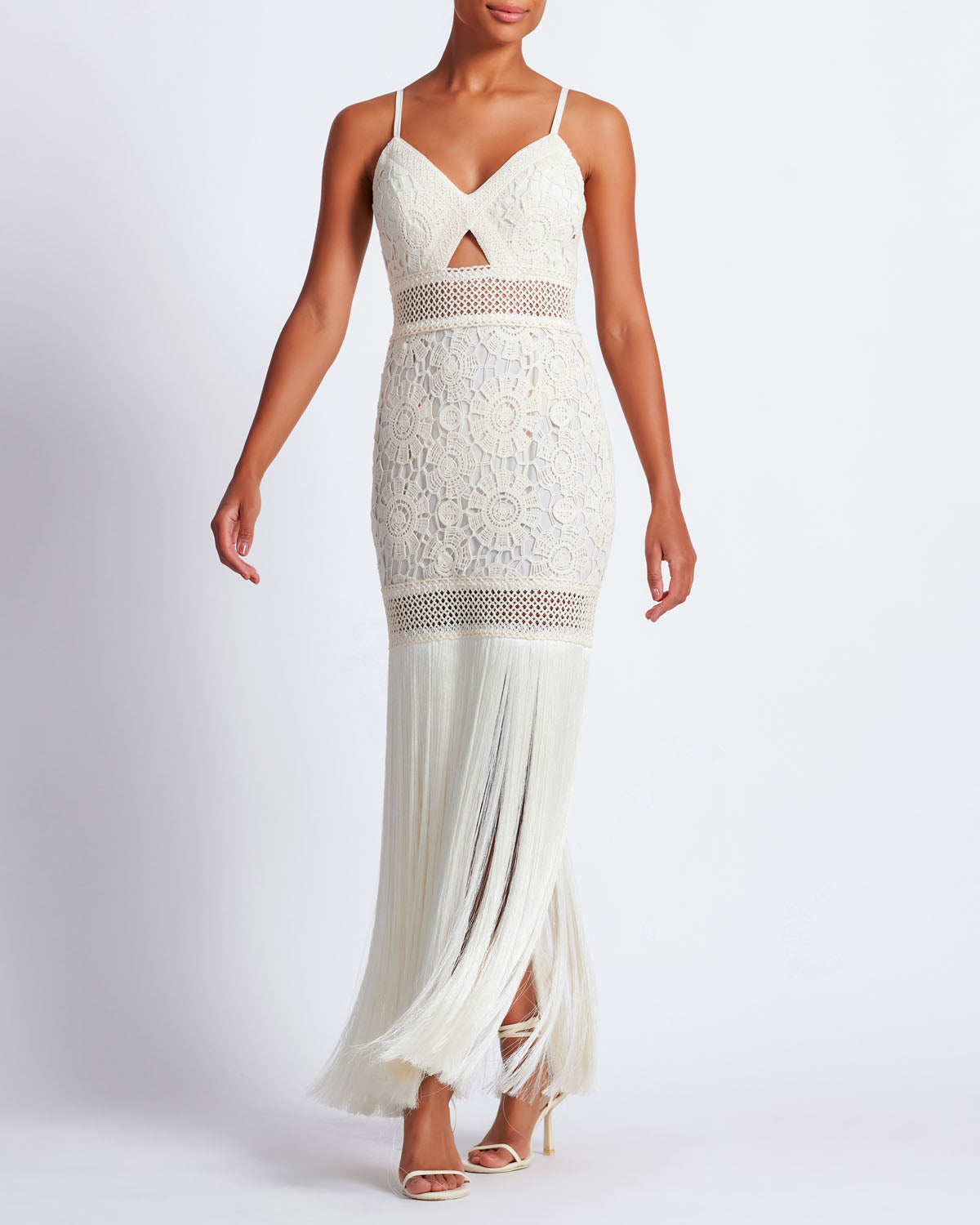 PatBo Crochet Fringe Maxi Dress - Premium Long Dresses from Marina St Barth - Just $925! Shop now at Marina St Barth