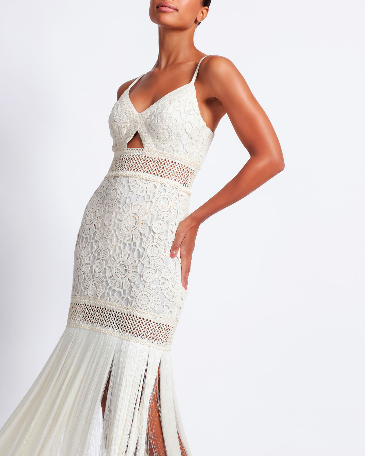 PatBo Crochet Fringe Maxi Dress - Premium Long Dresses from Marina St Barth - Just $925! Shop now at Marina St Barth