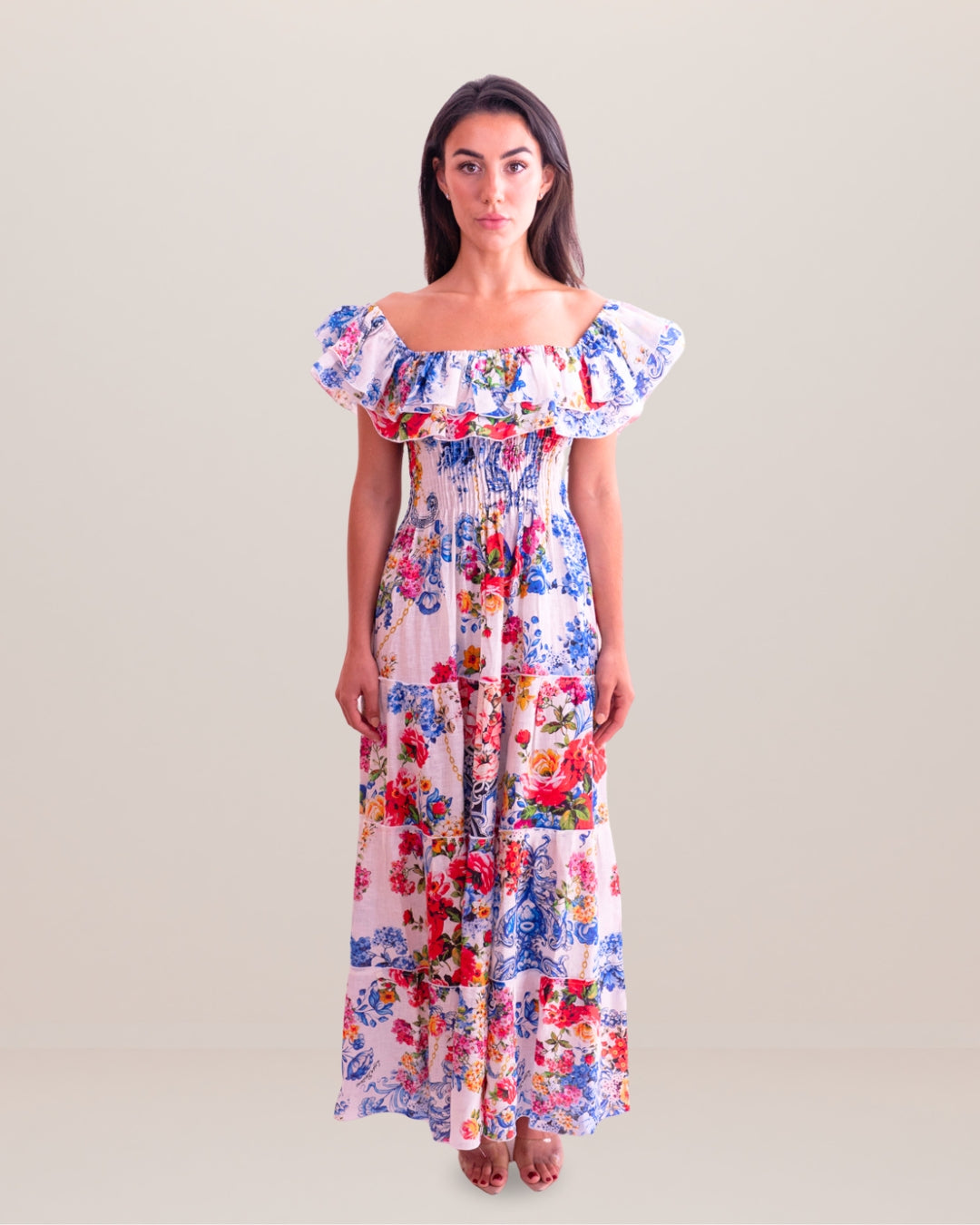 ワンピース Positano Belted long Dress Positano Belted long Dress 2 -KHA- – Estella.K