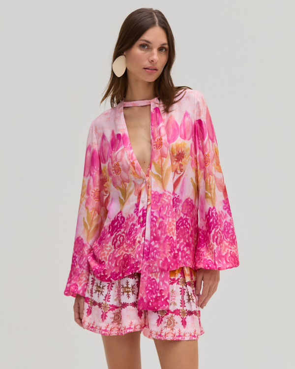 Sintra Flower Shirt - Premium  from Marina St Barth - Just $395! Shop now at Marina St Barth