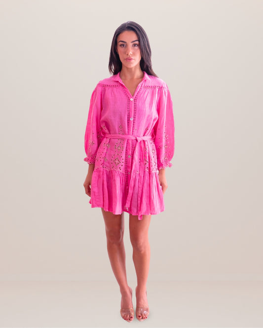 Alessandra Linen Dress - Premium Dress from Queen Moda - Just $550! Shop now at Marina St Barth