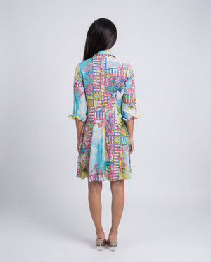 Shirt Dress Mini Linen Finta