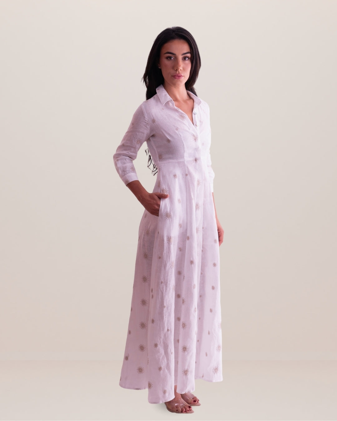 Shirt Dress New Style Linen - Premium Long Dresses from Marina St Barth - Just $450! Shop now at Marina St Barth