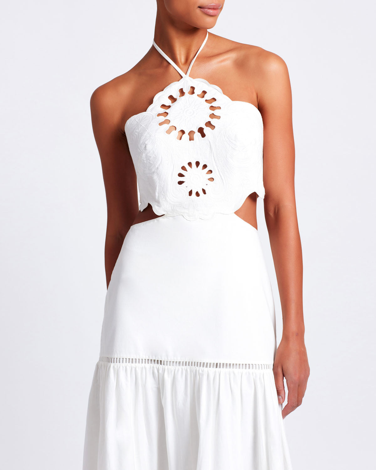 PatBo Lasercut Cotton Poplin Maxi Dress | Marina St Barth