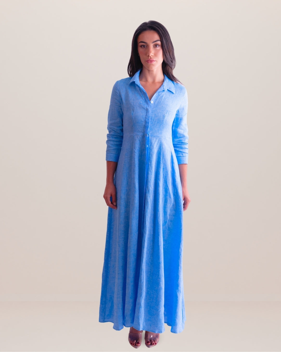 Spolverino Long Linen Dress Solid - Premium Dresses from Marina St. Barth - Just $450! Shop now at Marina St Barth